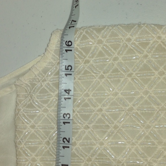 Lucky Brand sheer beaded white sleeveless size small shirt - Picture 9 of 9